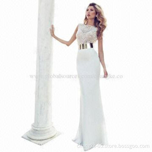 Fashion Wedding Dresses, Screw Neckline,Thigh-High Slit